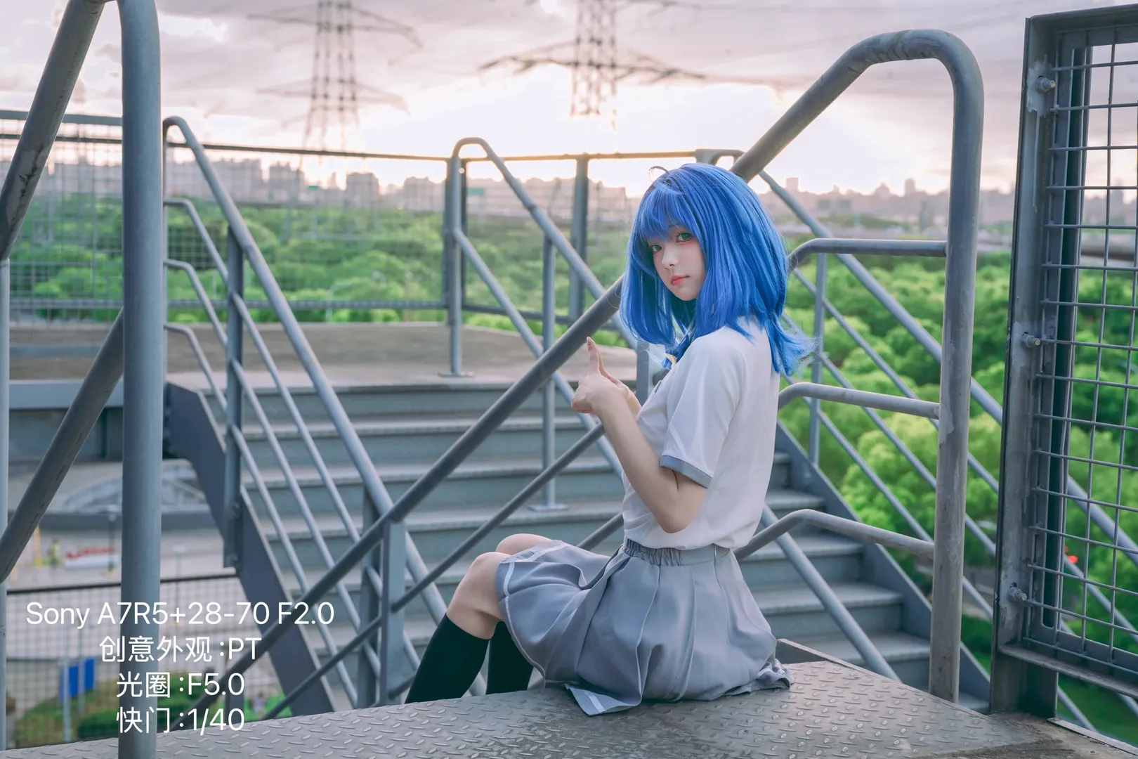 夏日cosplay, 索尼A7R5, 八奈见杏菜cos, 败犬女主太多了, 天台人像 - 第7张