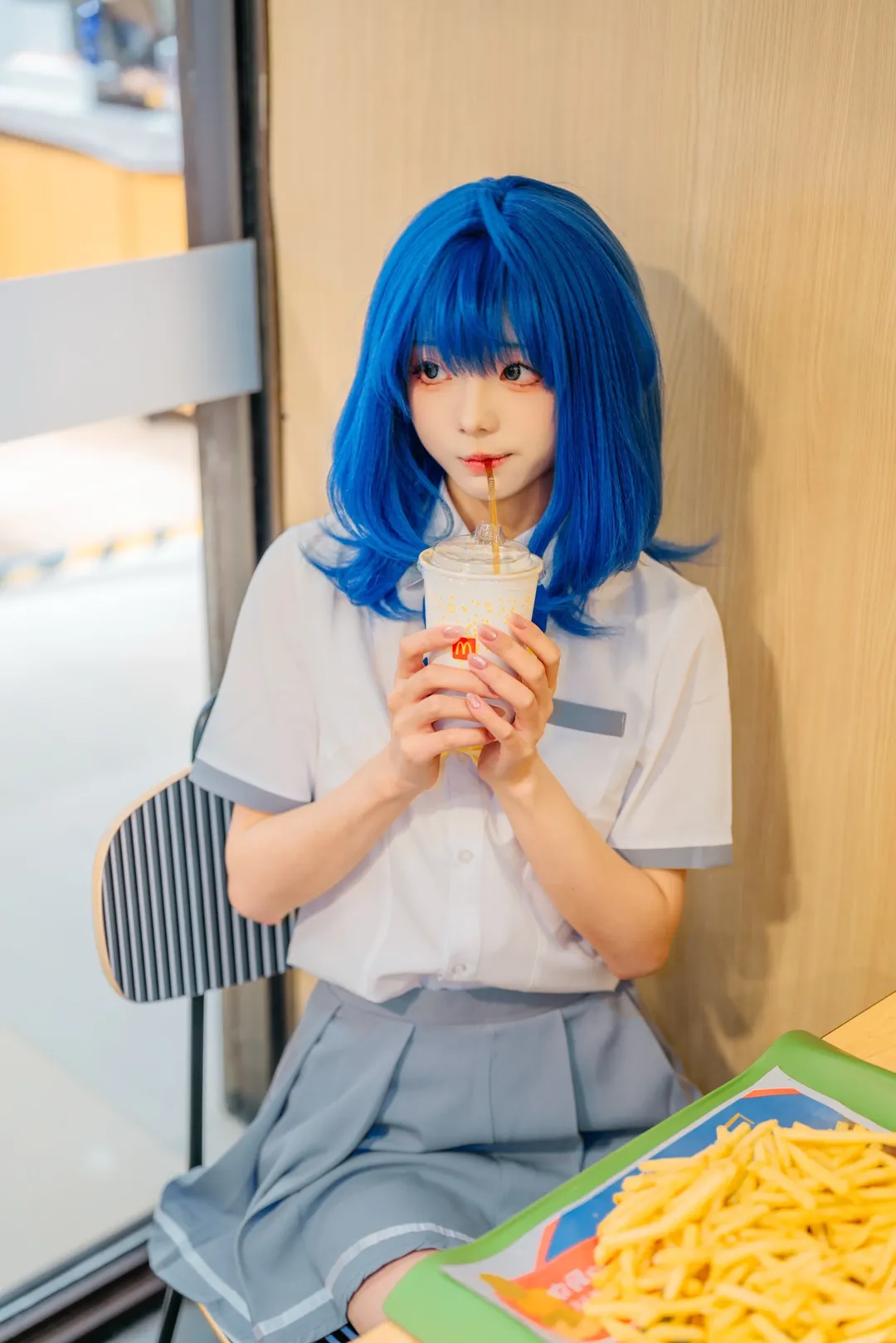 2D daily life, Yanami Anna cosplay, Too Many Losing Heroines!, Summer campus style cosplay, Sony A7R5 photography