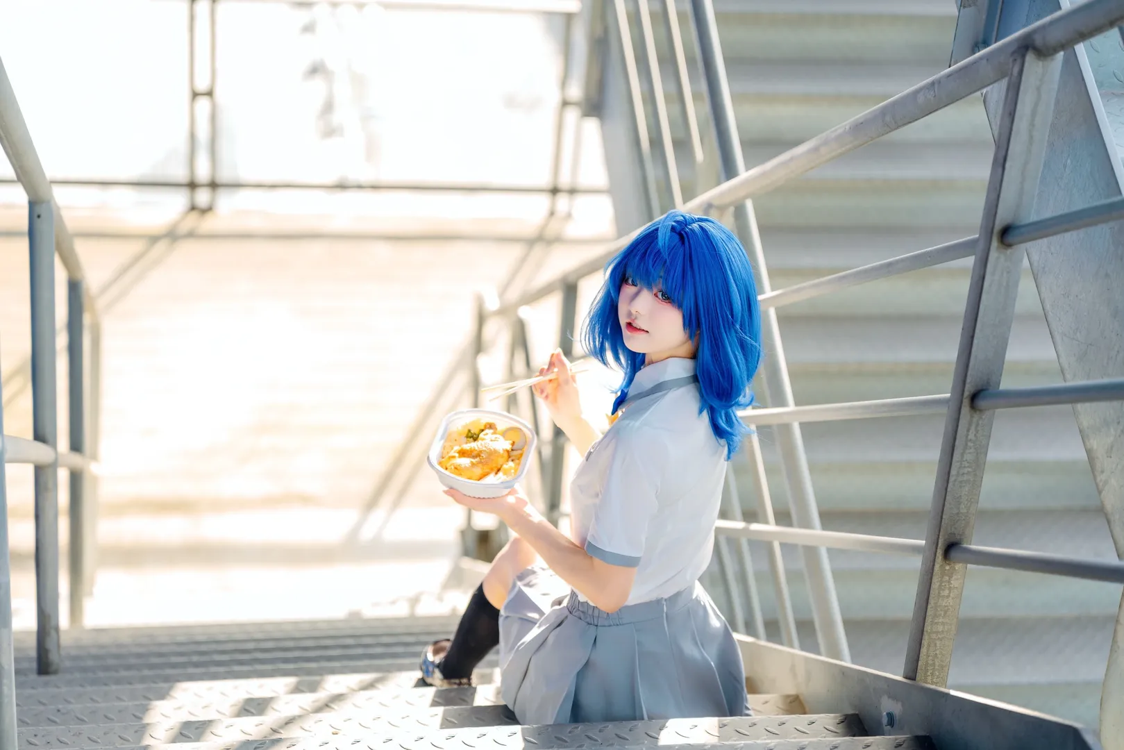 二次元日常, 八奈见杏菜cos, 败犬女主太多了, 夏日校园风cos, 索尼A7R5摄影 - 第6张