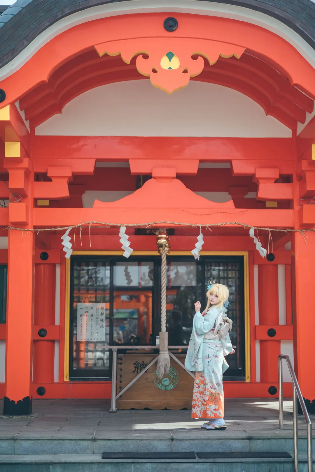 Japanese style cosplay, Genshin Impact cosplay, Hokkaido photography, Hakodate Shrine, Winter outdoor shoot - Image 7