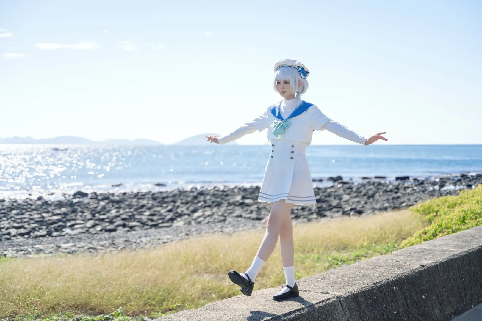 Outdoor shoot, Seaside photoshoot, Cosplay photography, Kaname Rana cosplay, BanG Dream! - Image 4