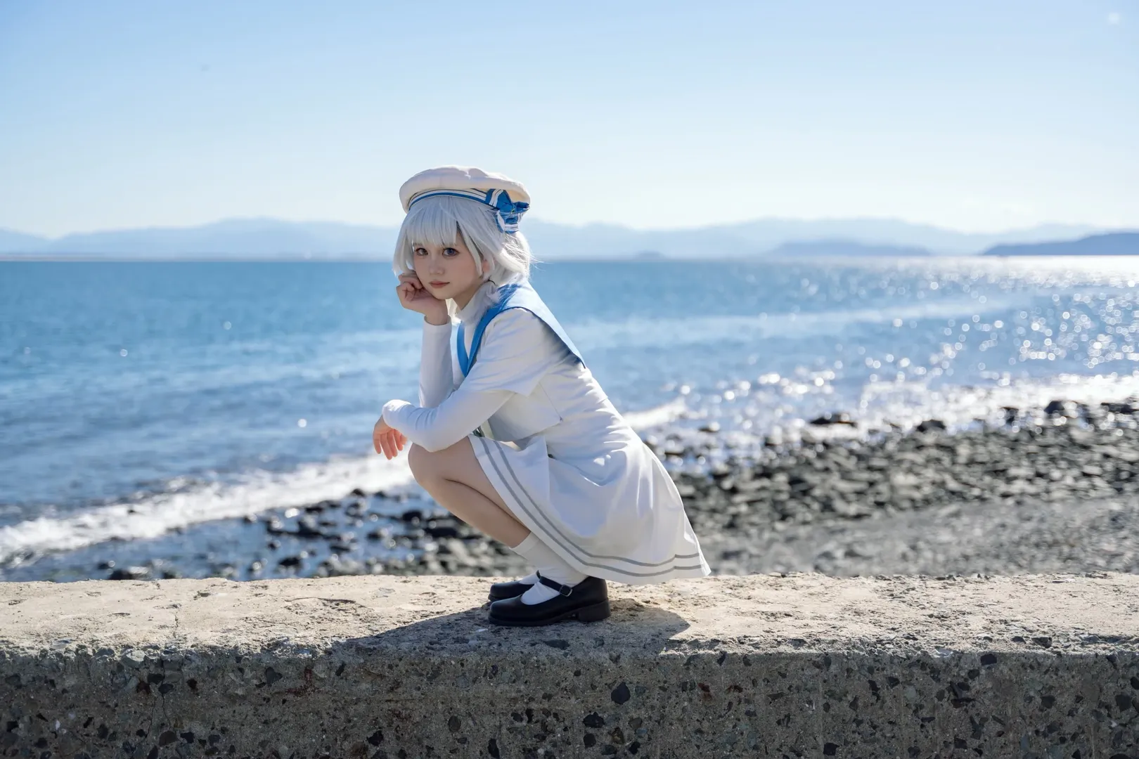 Outdoor shoot, Seaside photoshoot, Cosplay photography, Kaname Rana cosplay, BanG Dream! - Image 6