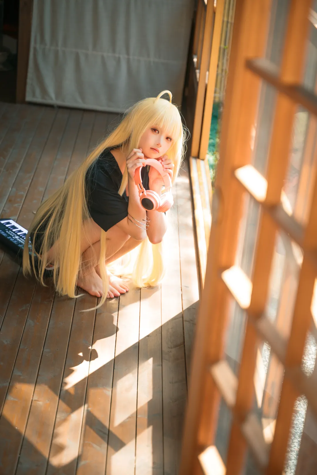 二次元cosplay, 氛围感写真, 超时空辉夜姬, 辉夜cos, 日式和室摄影 - 第1张