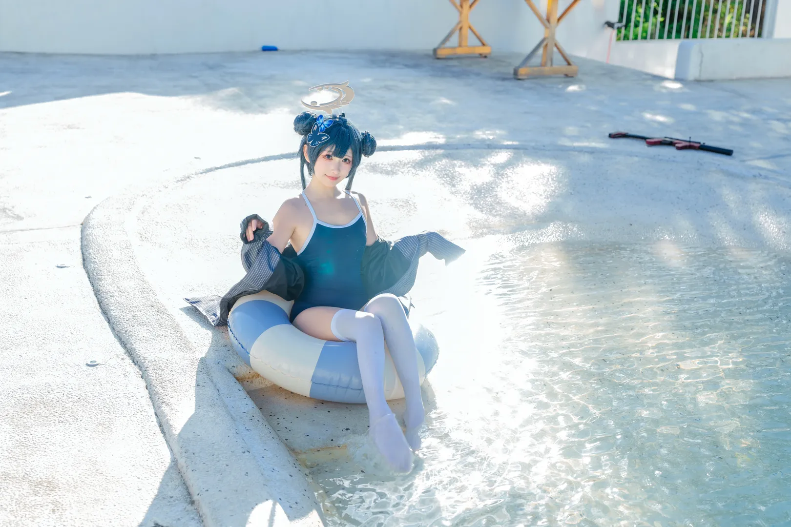 Blue Archive, Misaki cosplay, Swimsuit cosplay, Waterside photography, Summer cosplay - Image 10