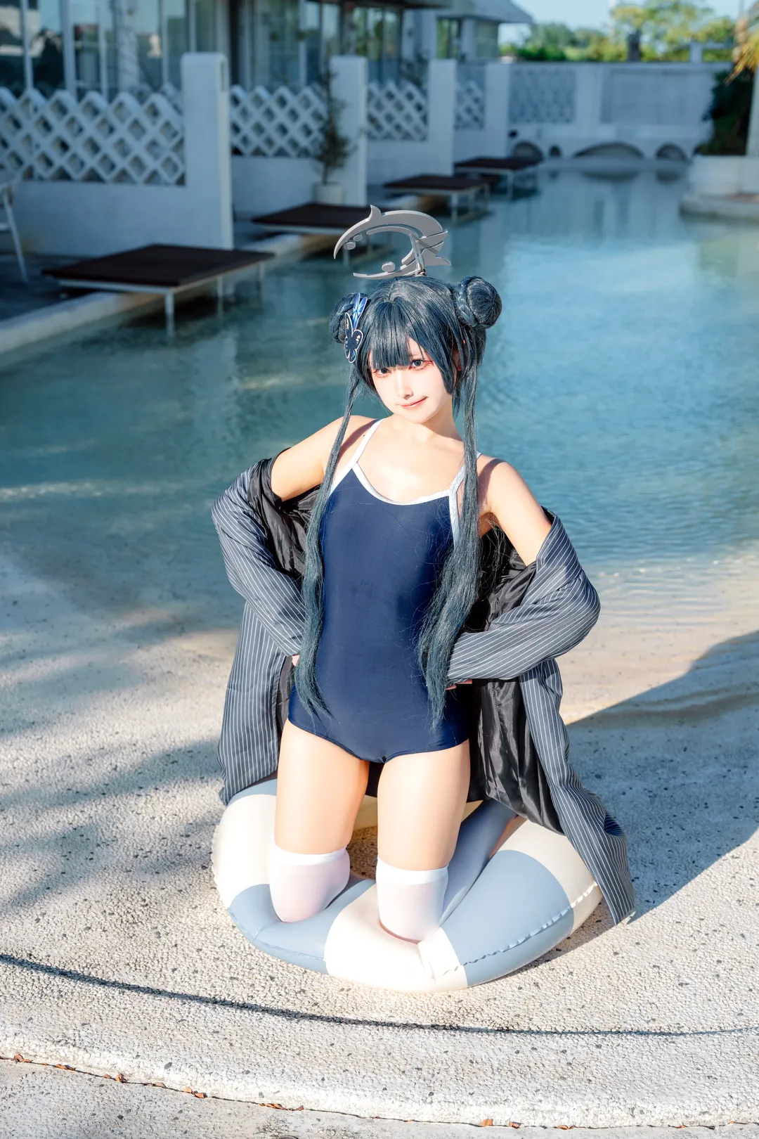 Blue Archive, Misaki cosplay, Swimsuit cosplay, Waterside photography, Summer cosplay - Image 12