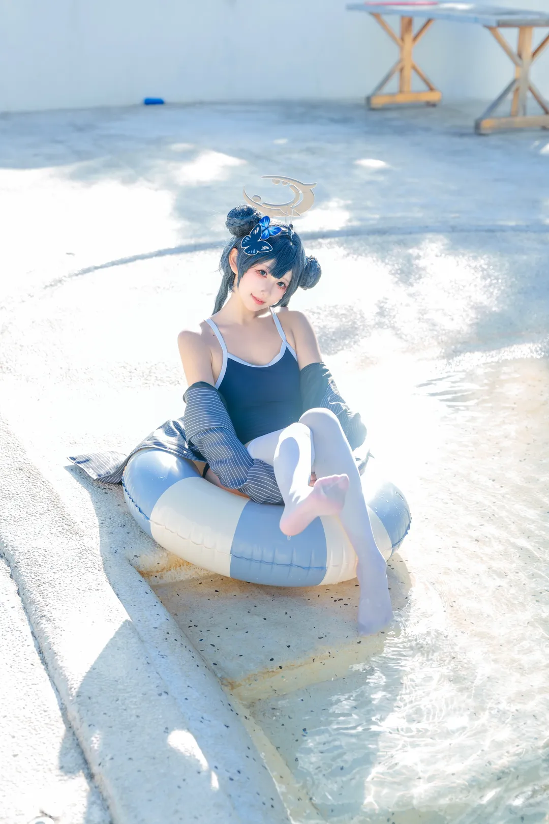 Blue Archive, Misaki cosplay, Swimsuit cosplay, Waterside photography, Summer cosplay - Image 5