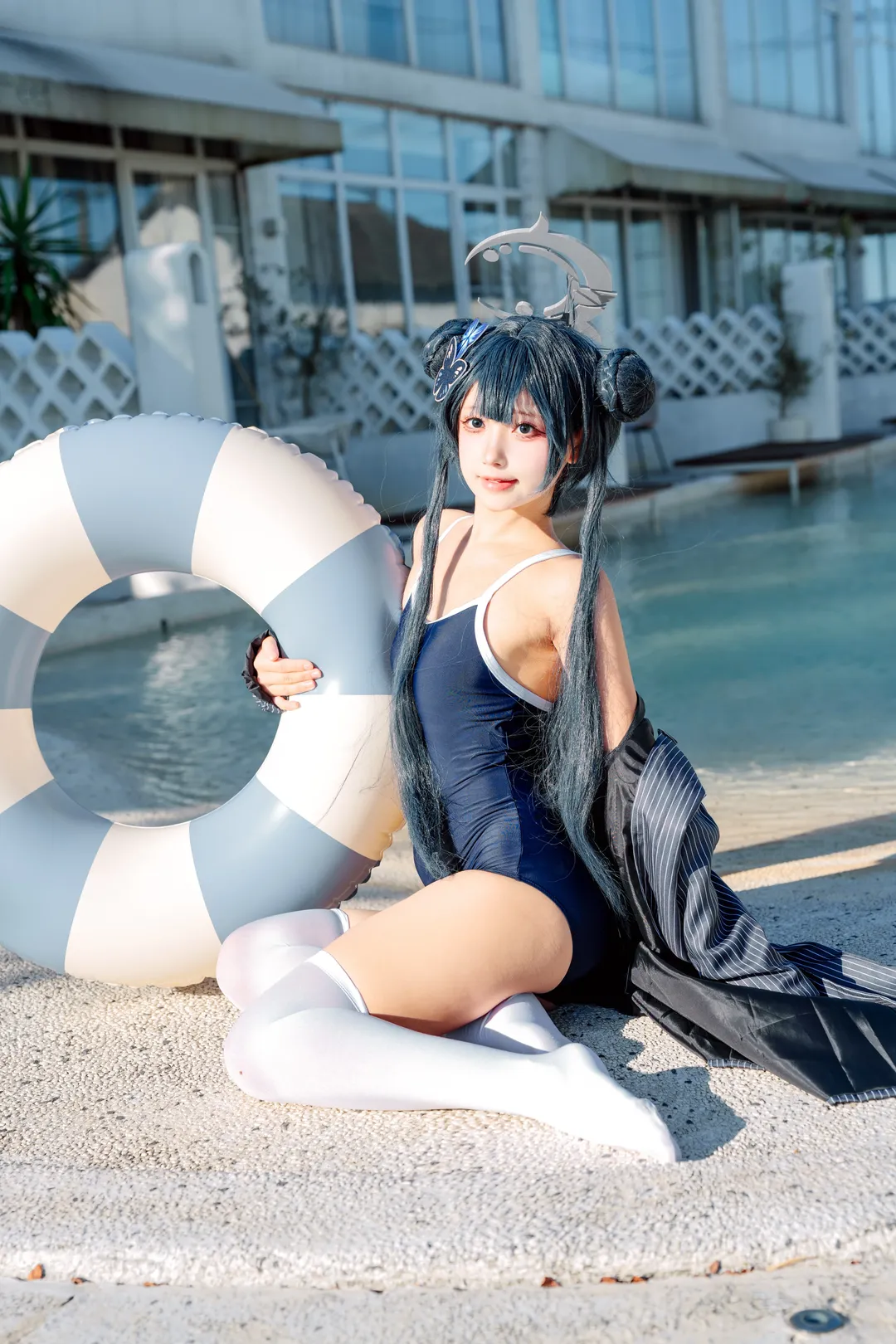 Blue Archive, Misaki cosplay, Swimsuit cosplay, Waterside photography, Summer cosplay - Image 8