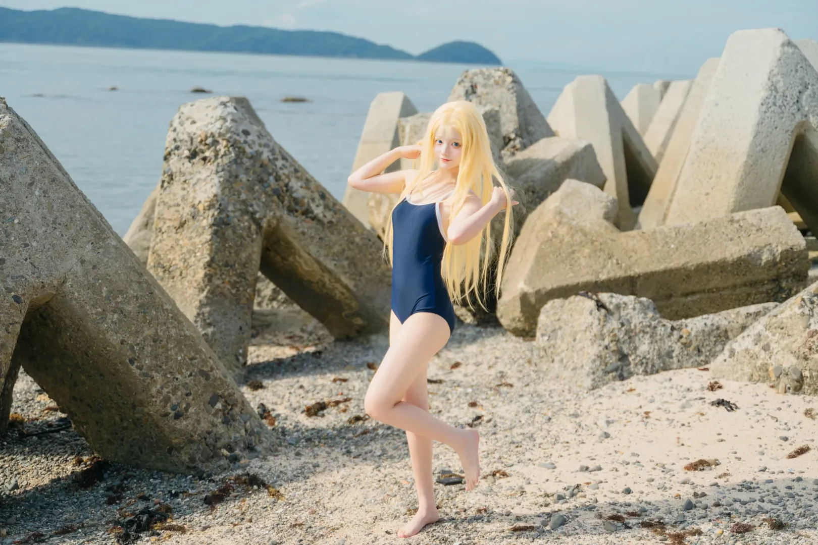 海辺の写真, 二次元コスプレ, 水着写真, 小舟潮 コスプレ, サマータイムレンダ - 9枚目