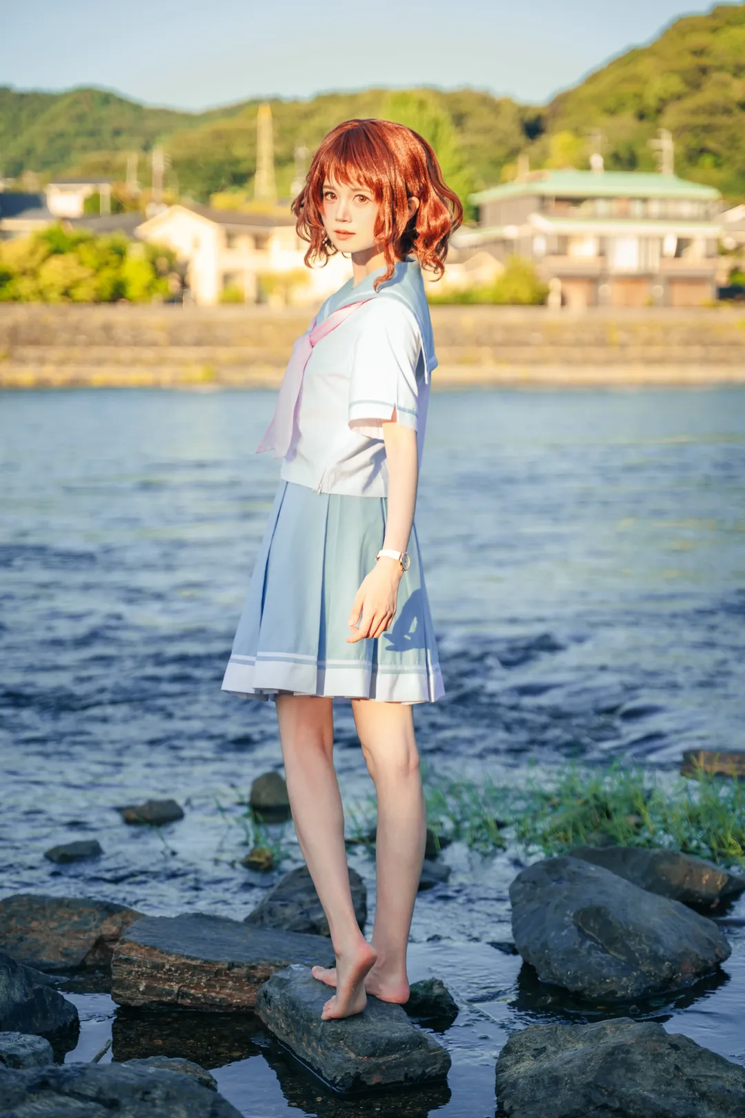 二次元コスプレ, 黄前久美子コスプレ, 響け！ユーフォニアム, 宇治川, セーラー服写真 - 1枚目