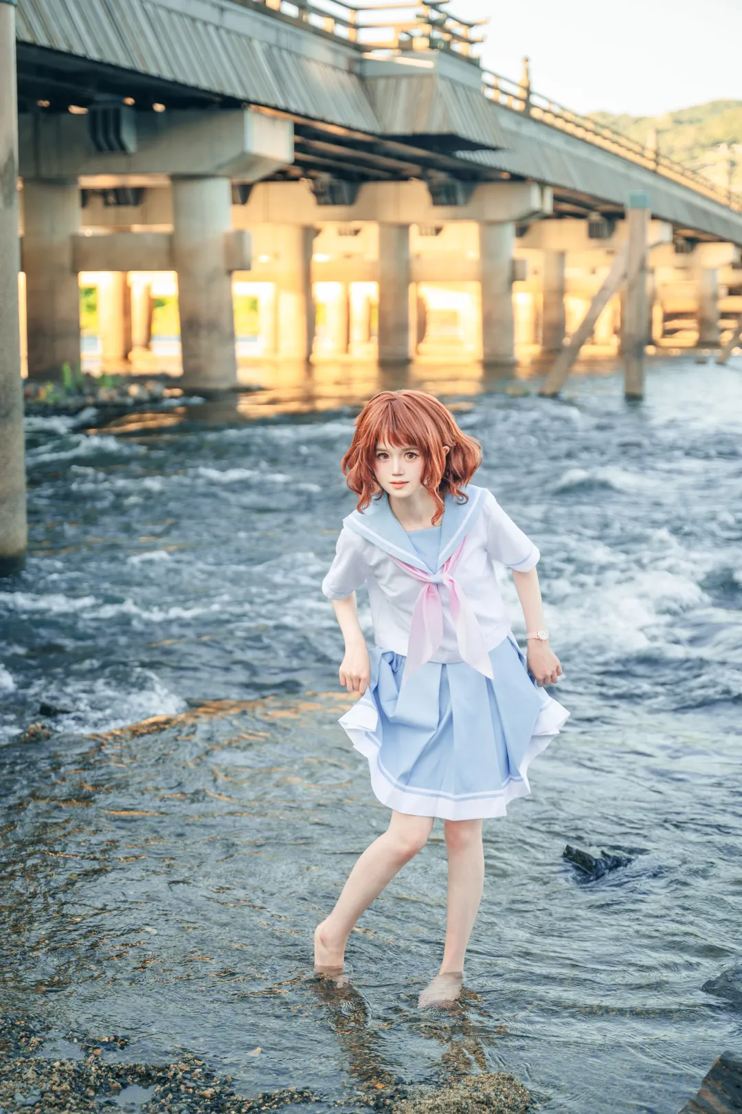 二次元コスプレ, 黄前久美子コスプレ, 響け！ユーフォニアム, 宇治川, セーラー服写真 - 3枚目