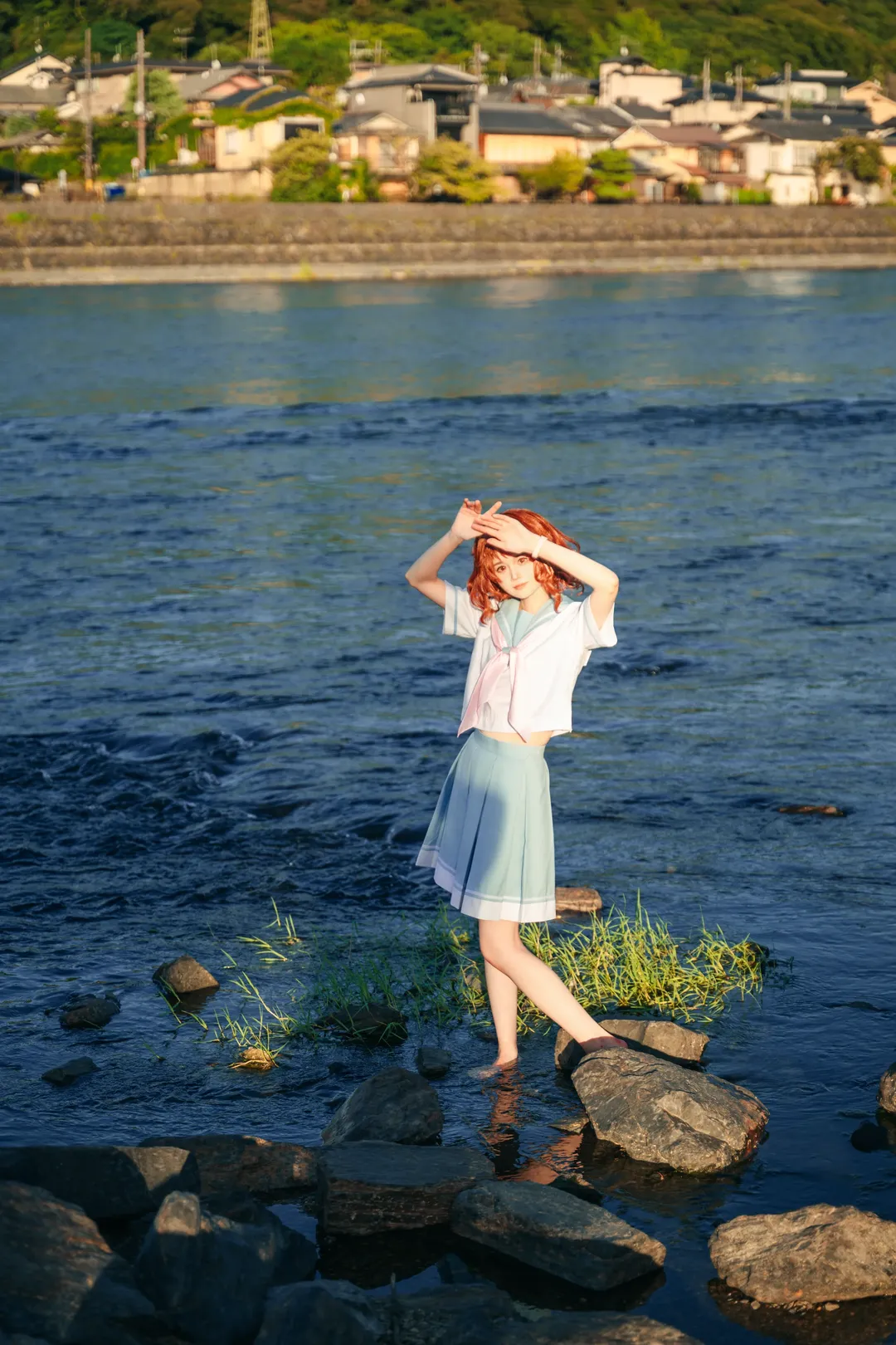 二次元コスプレ, 黄前久美子コスプレ, 響け！ユーフォニアム, 宇治川, セーラー服写真 - 4枚目