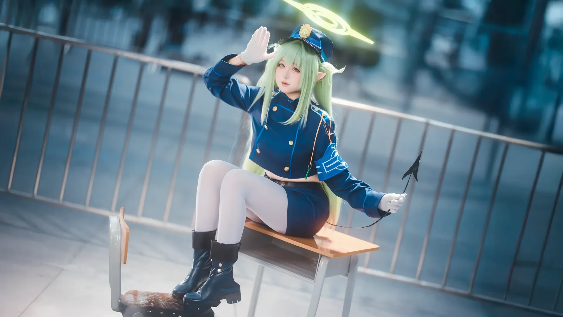 漫展返图, cosplay摄影, 橘望cos, 铁道双子, 列车制服cos - 第7张