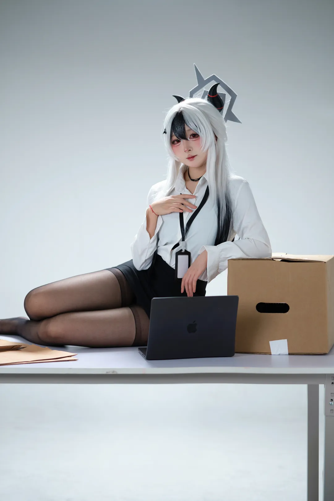 二次元, コスプレ, ブルーアーカイブ, カヨココスプレ, オフィスコーデ - 3枚目