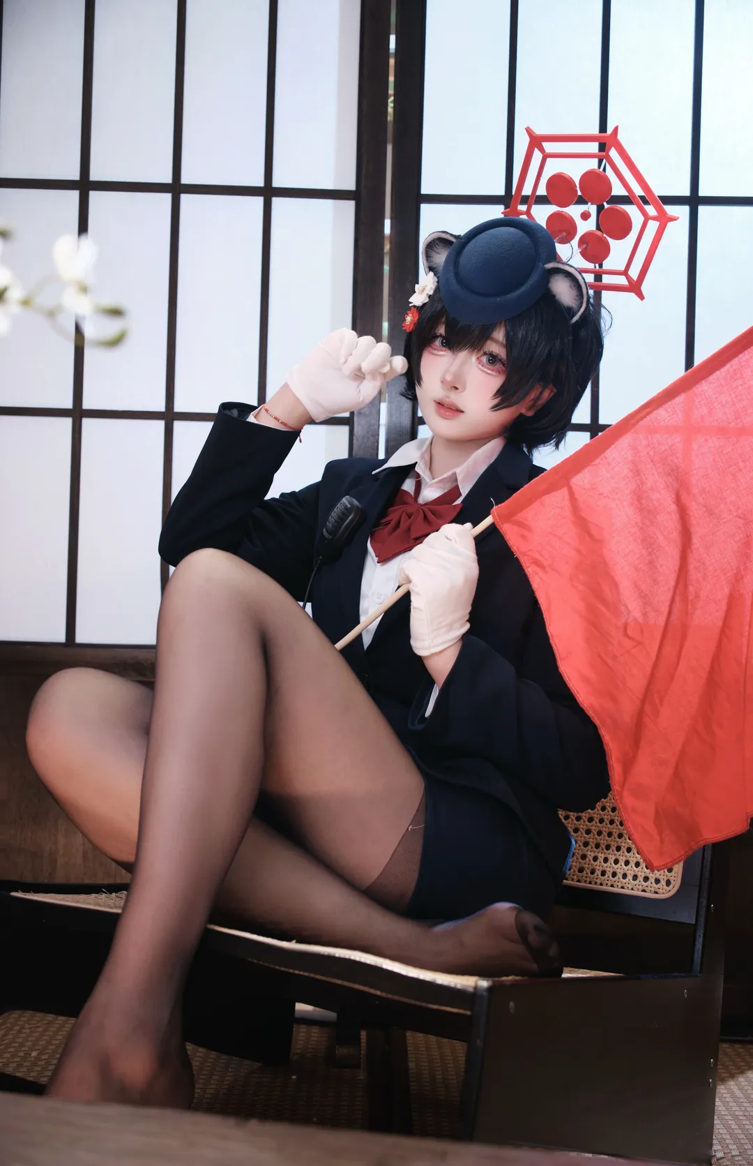 コスプレ, ブルーアーカイブ, 春日ツバキ コスプレ, ツバキ（ガイド）, 獣耳制服 - 1枚目