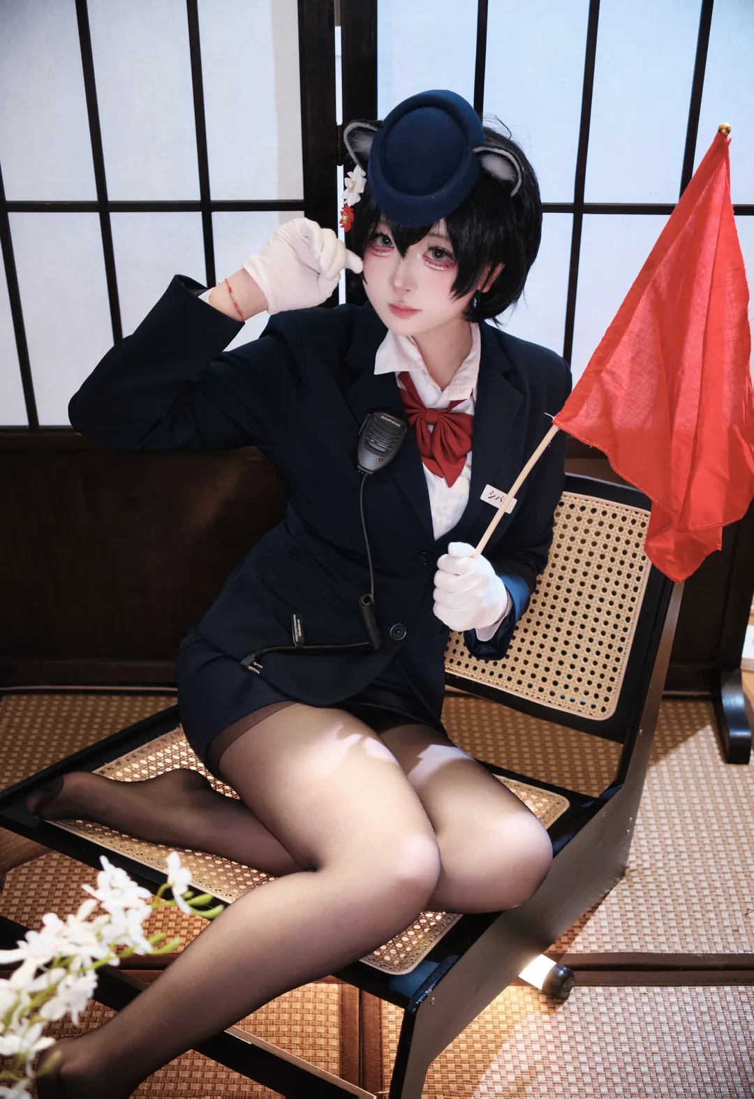 コスプレ, ブルーアーカイブ, 春日ツバキ コスプレ, ツバキ（ガイド）, 獣耳制服 - 4枚目
