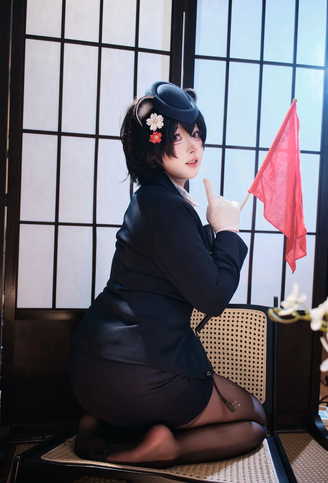 コスプレ, ブルーアーカイブ, 春日ツバキ コスプレ, ツバキ（ガイド）, 獣耳制服 - 6枚目