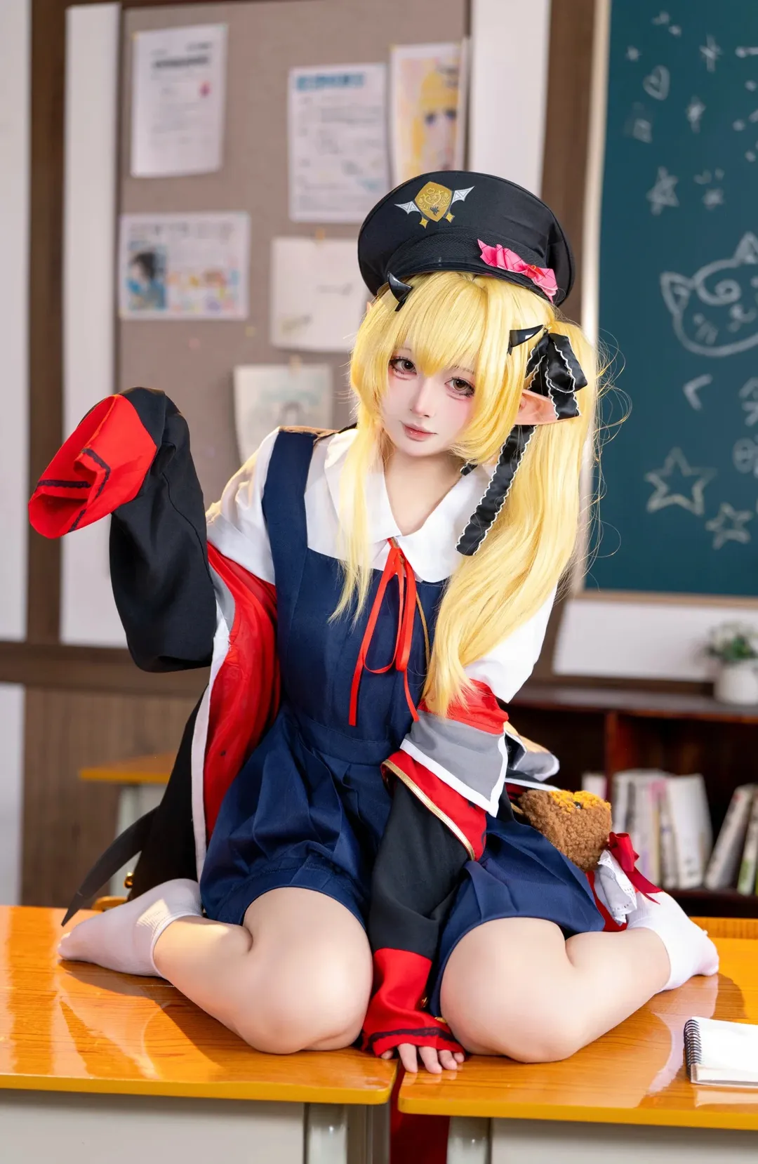 蔚蓝档案, 教室场景, 丹花伊吹cos, 日系穿搭, 高质量Cosplay - 第5张