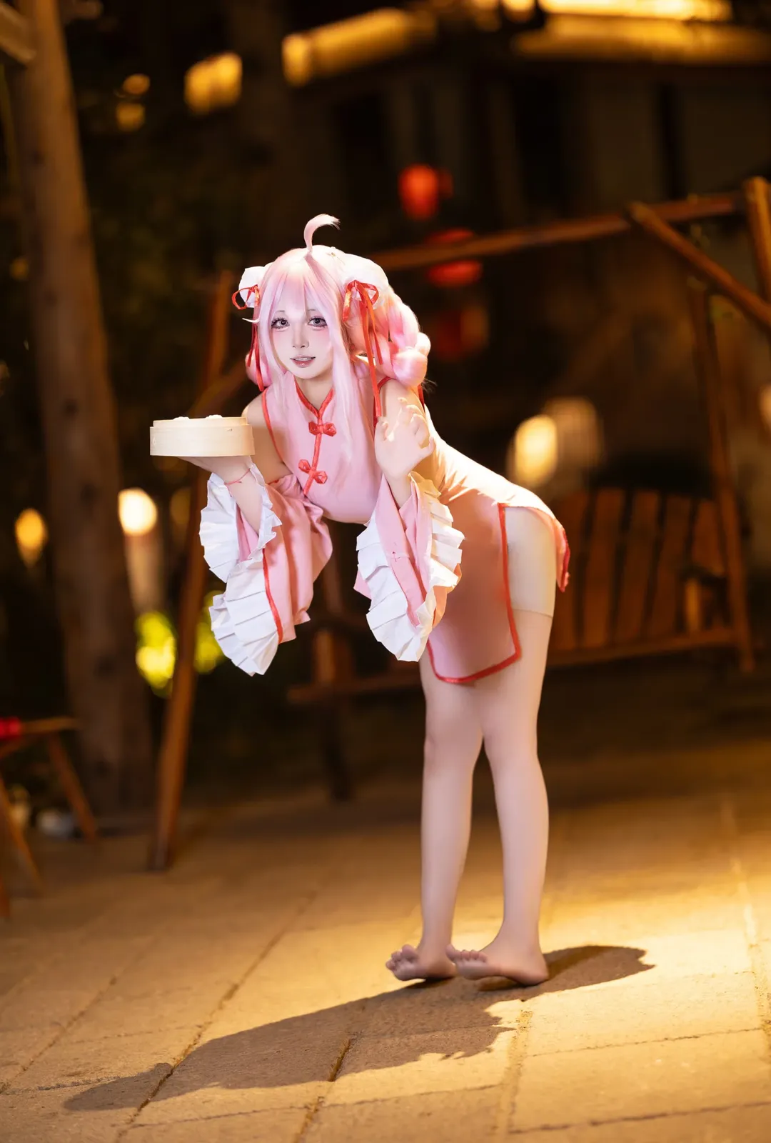 二次元摄影, 蔚蓝档案, 夜景人像, 柚鸟夏cos, 旗袍cosplay - 第2张