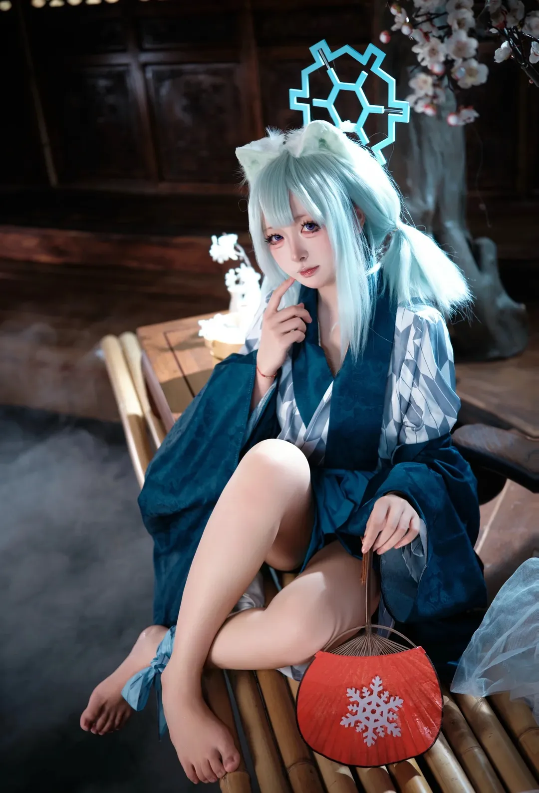 cosplay, 蔚蓝档案, 时雨cos, 温泉, 和服 - 第3张