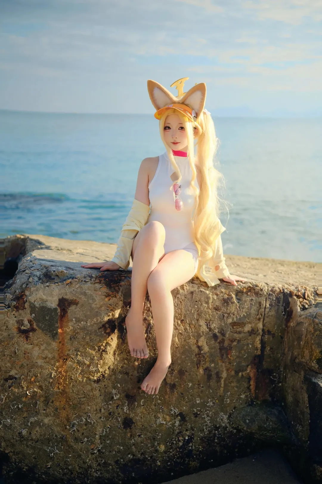 cosplay, 蔚蓝档案, 海边写真, 水圣娅cos, 氛围感出片 - 第1张