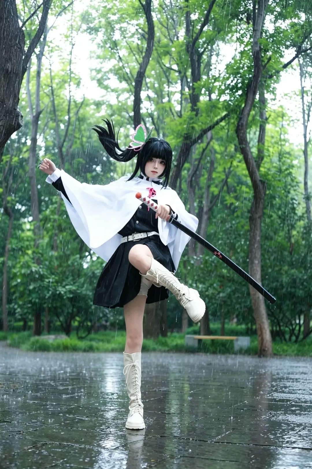 角色还原, 鬼灭之刃, 户外拍摄, 栗花落香奈乎cos, 香奈乎