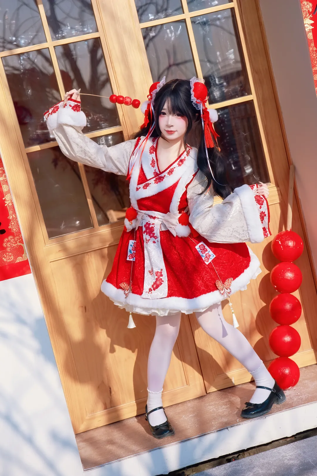 cosplay摄影, 中华风lolita, 新年写真, 雪景人像, 年味氛围感 - 第2张