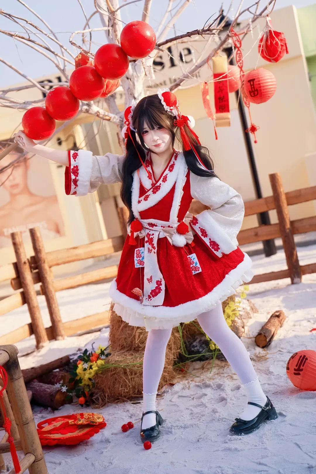 cosplay摄影, 中华风lolita, 新年写真, 雪景人像, 年味氛围感 - 第4张