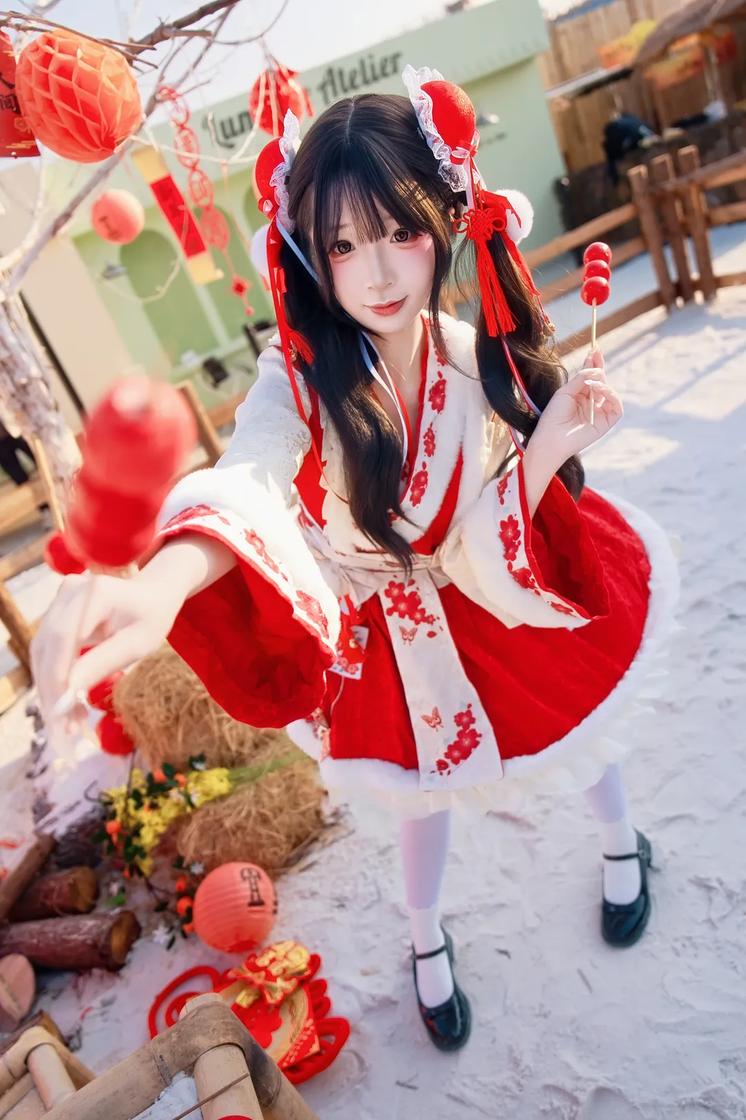 cosplay摄影, 中华风lolita, 新年写真, 雪景人像, 年味氛围感 - 第8张