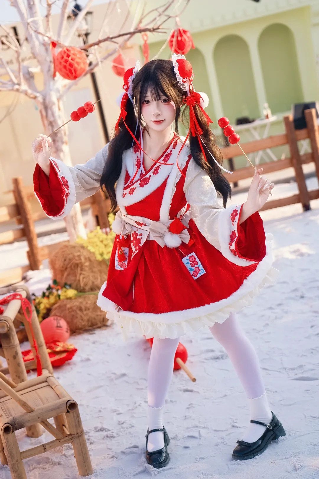 cosplay摄影, 中华风lolita, 新年写真, 雪景人像, 年味氛围感 - 第9张
