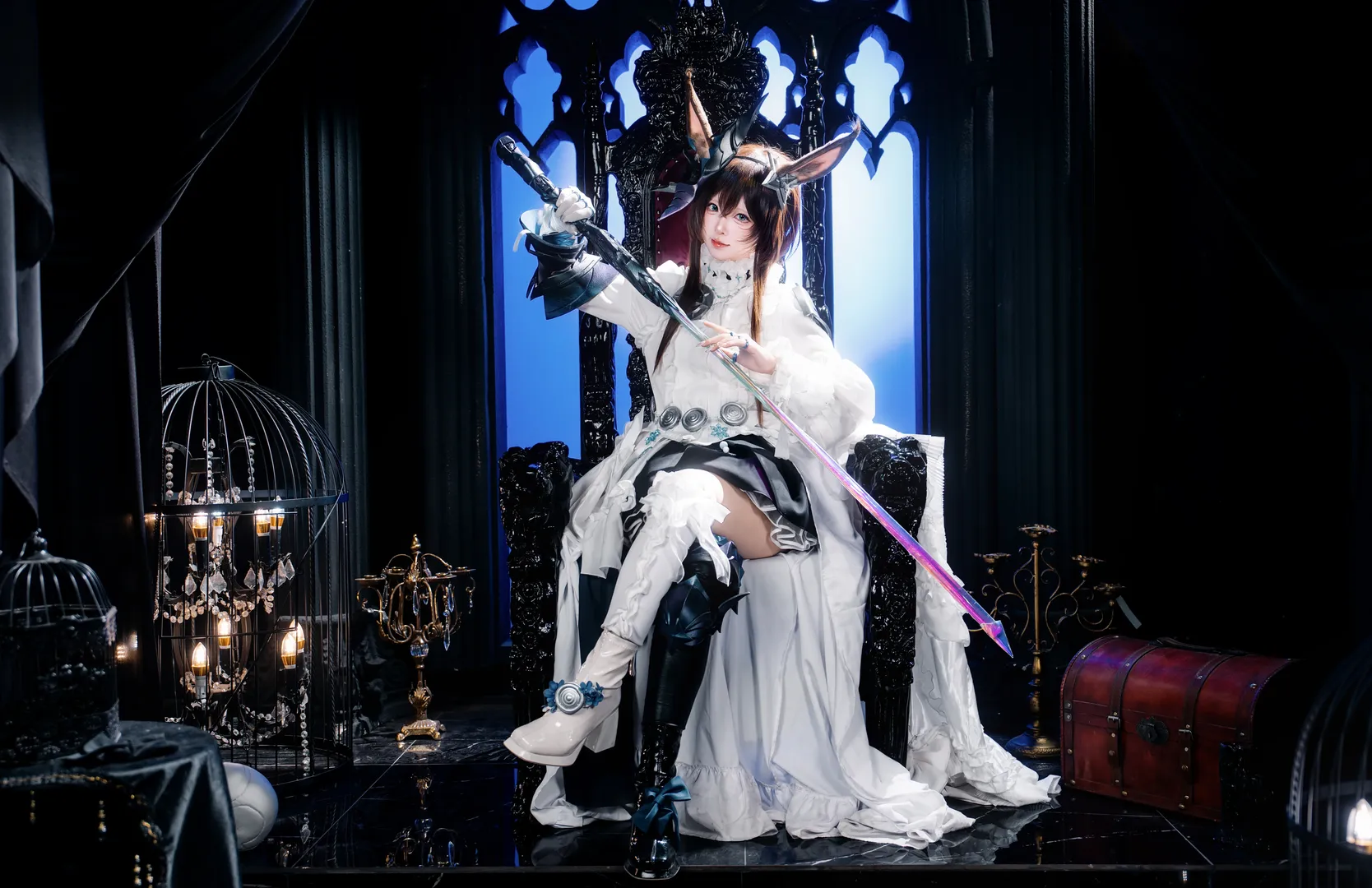 ゴシック風, 二次元コスプレ, アークナイツ, アーミヤ コスプレ, 獣耳娘 - 7枚目