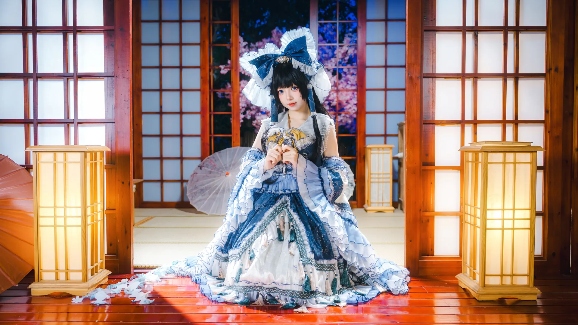 博丽灵梦cos, 东方Project, 巫女cosplay, 二设cos, 和风洛丽塔 - 第3张