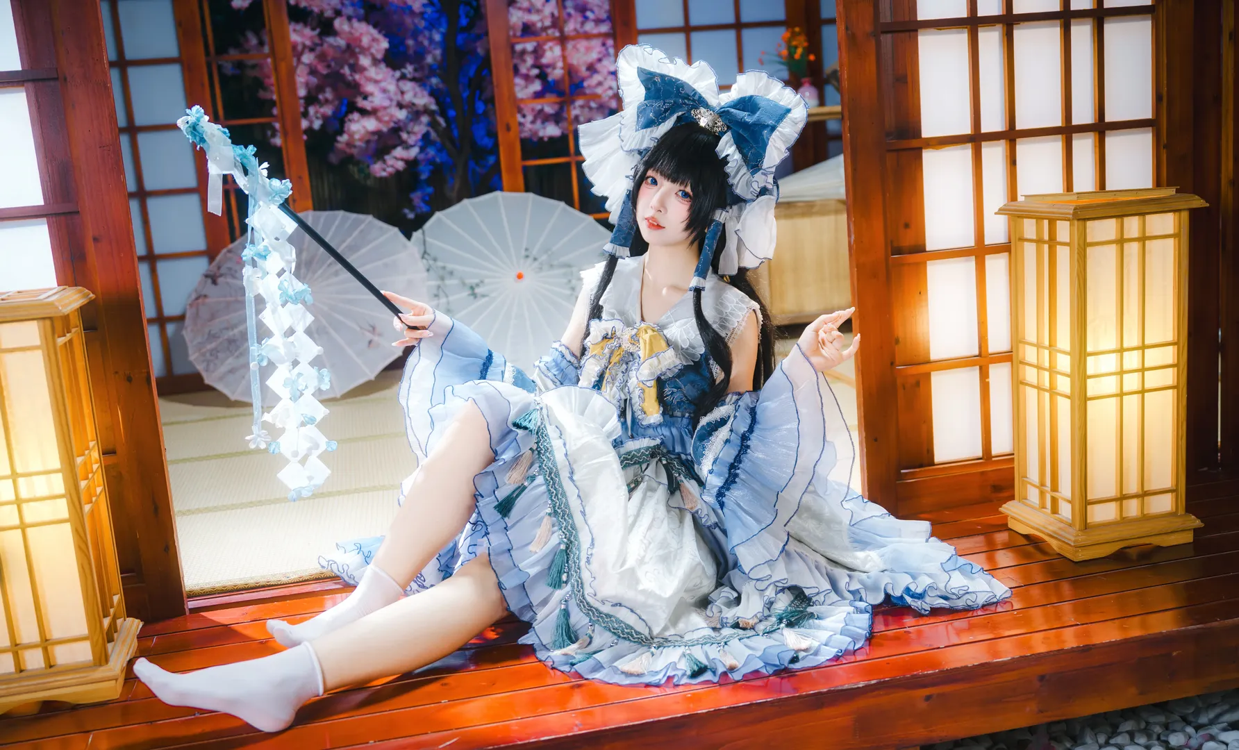 博丽灵梦cos, 东方Project, 巫女cosplay, 二设cos, 和风洛丽塔 - 第6张