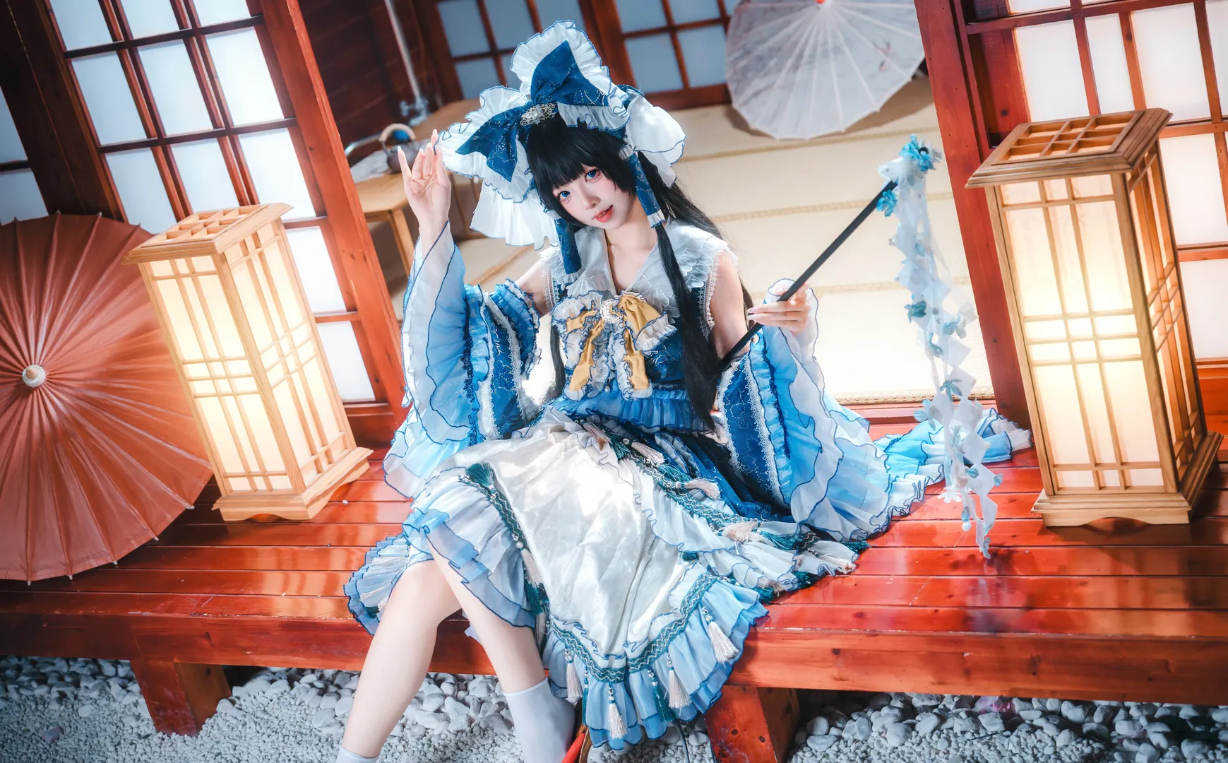 二次元, 博丽灵梦cos, 东方project, cosplay摄影, 和风巫女 - 第4张