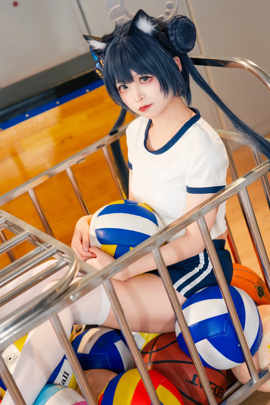 蔚蓝档案, 妃咲cos, 二次元cosplay, 体操服cos, 校园体育风 - 第4张