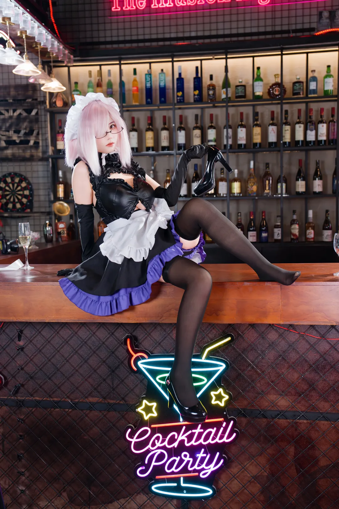 Fate/Grand Order, 女仆装, 像素蛋糕, 玛修cos, 酒吧摄影 - 第5张
