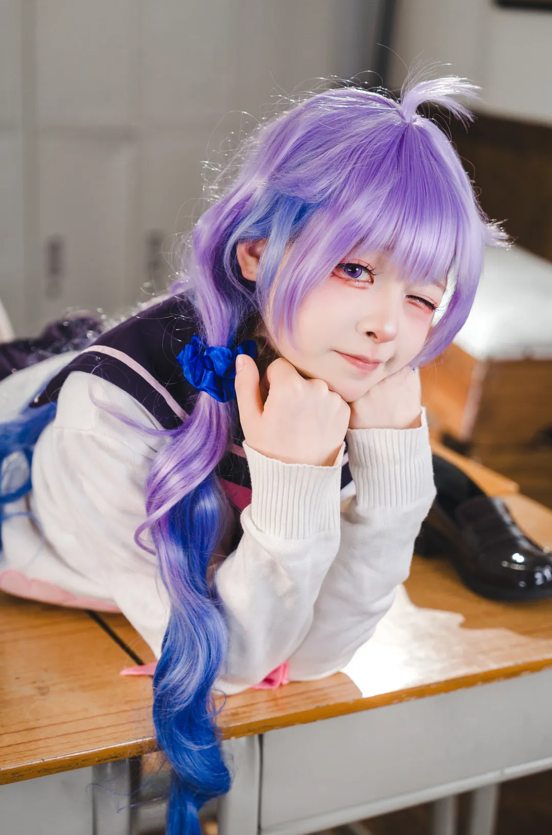 碧蓝航线, 独角兽cos, 校园风cosplay, 教室拍照, 制服日常 - 第3张