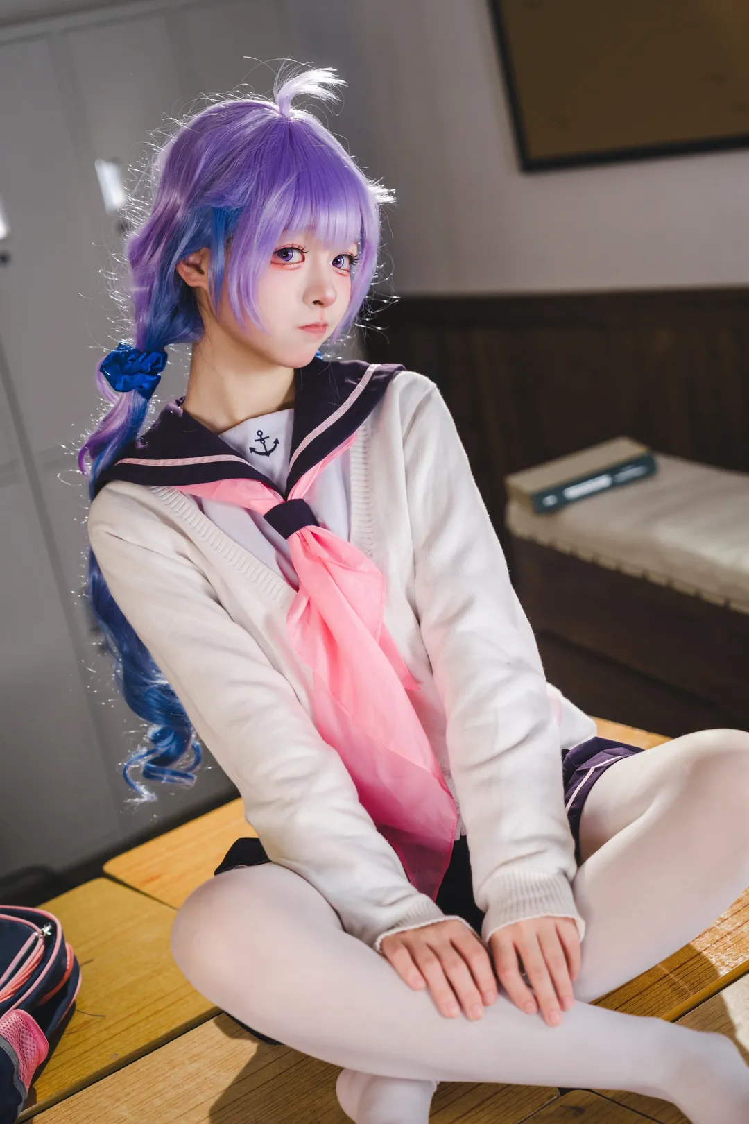 碧蓝航线, 独角兽cos, 校园风cosplay, 教室拍照, 制服日常 - 第7张