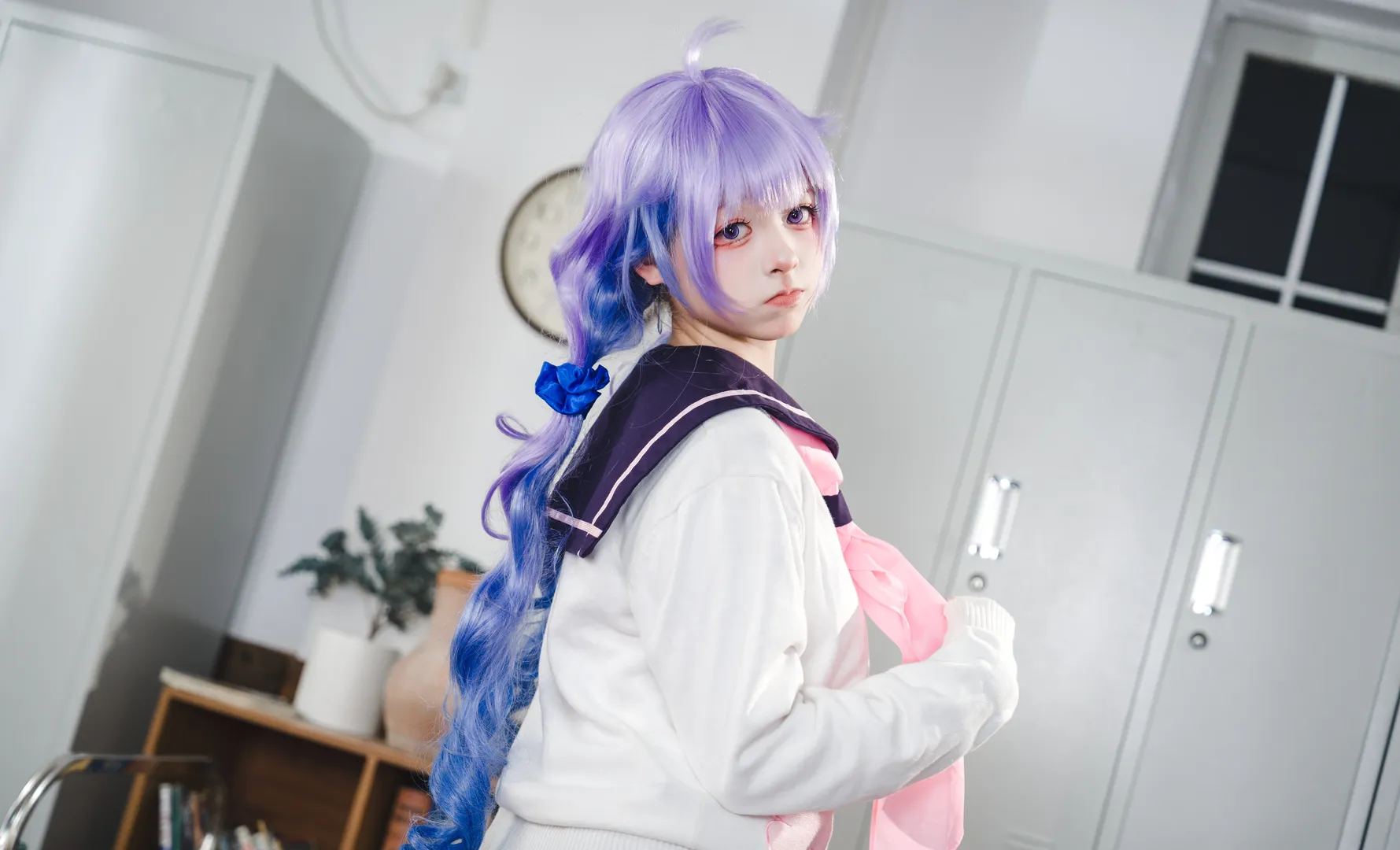 碧蓝航线, 独角兽cos, 校园风cosplay, 教室拍照, 制服日常 - 第9张