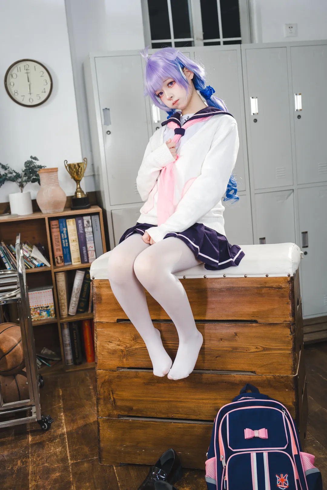 碧蓝航线, 校园cos, 独角兽cos, 动漫cosplay, 教室拍照 - 第5张