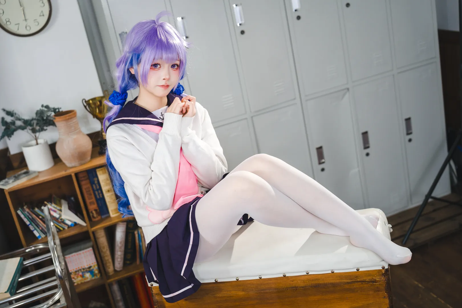 碧蓝航线, 校园cos, 独角兽cos, 动漫cosplay, 教室拍照 - 第8张