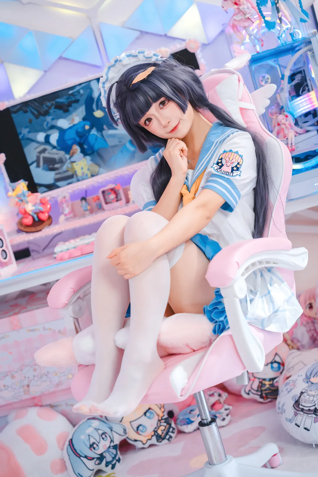蔚蓝档案, 霞泽美游cos, cosplay分享, 电竞房写真, 二次元日常穿搭 - 第3张