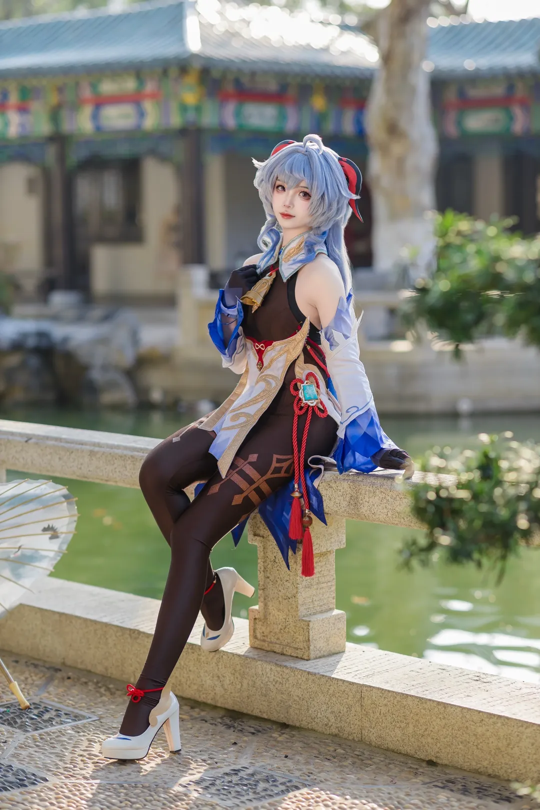 ロールプレイ, 原神, 甘雨 コスプレ, 屋外撮影, 中国庭園 - 2枚目
