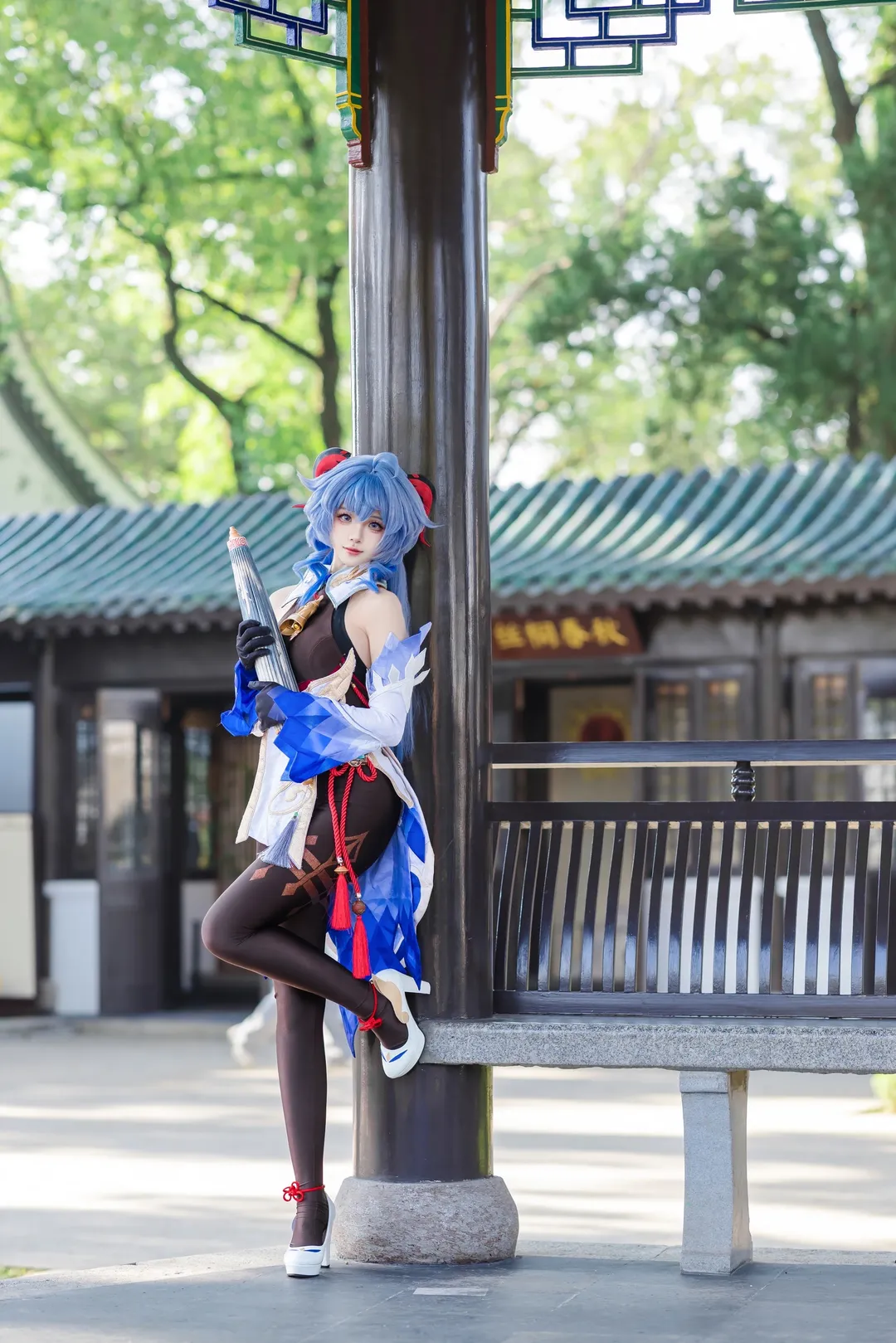 ロールプレイ, 原神, 甘雨 コスプレ, 屋外撮影, 中国庭園 - 3枚目