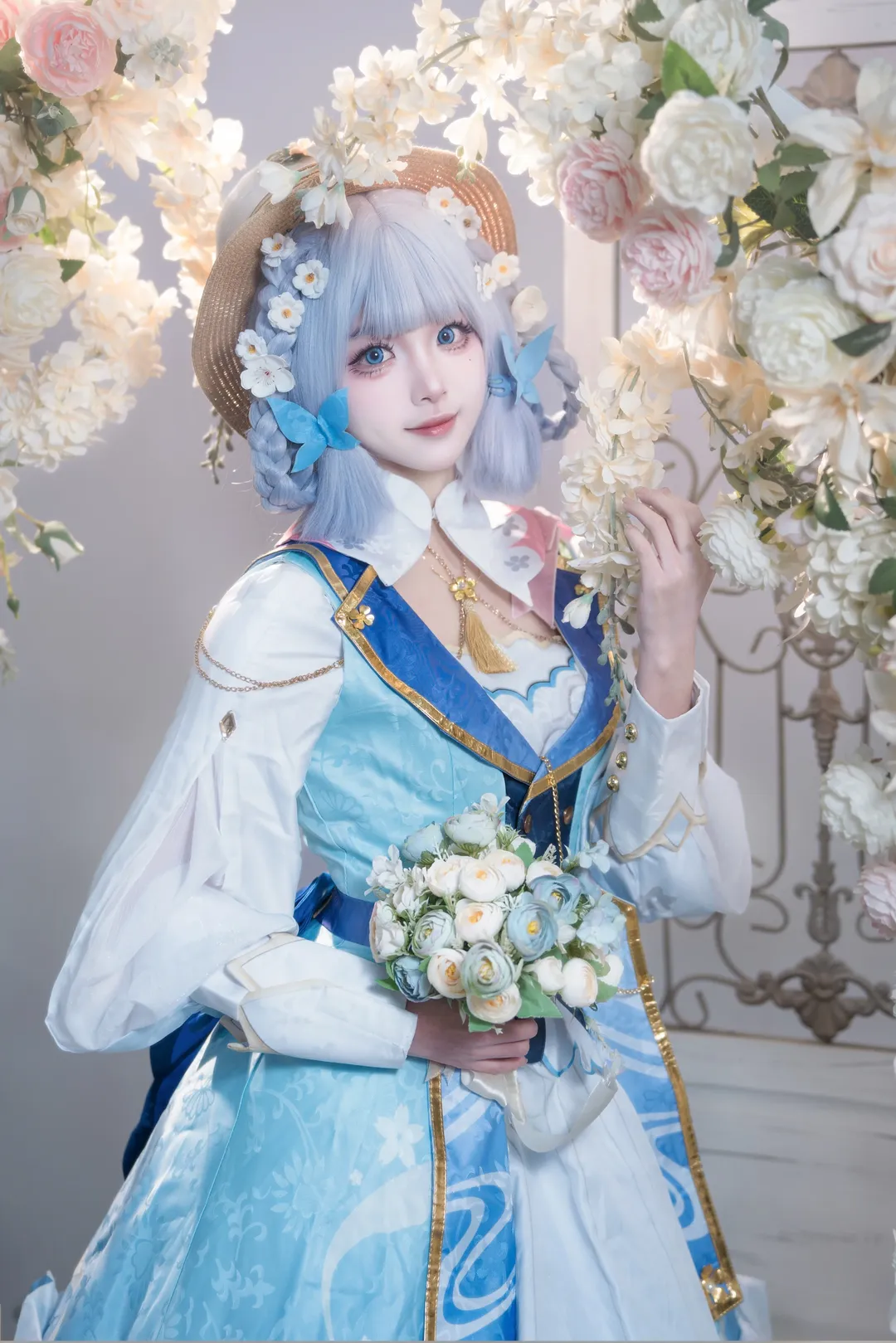 Genshin Impact, Aesthetic photography, Kamisato Ayaka cosplay, Dreamy style, Character Cosplay