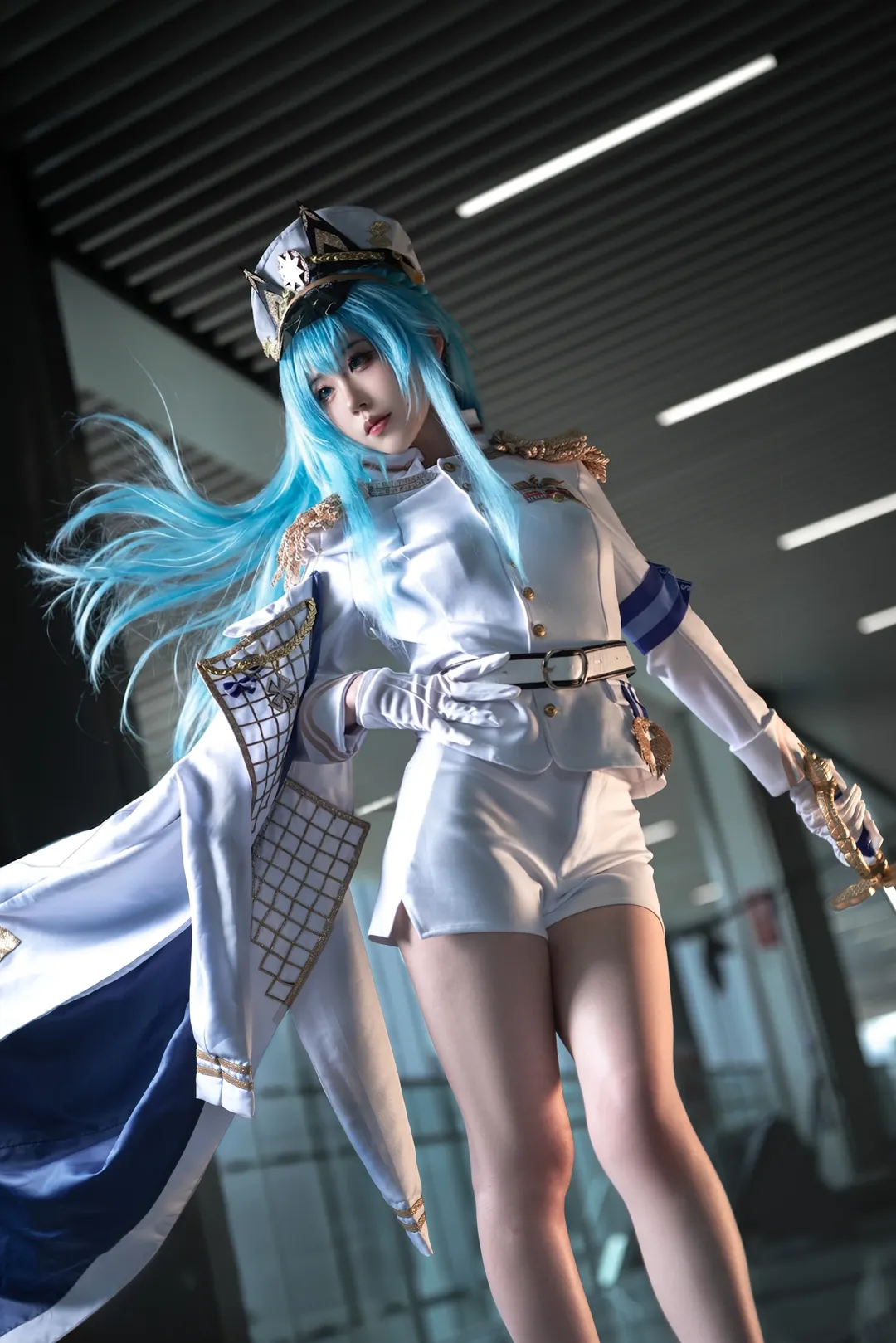 胜利女神妮姬, 蓝发cos, nikke, 海伦cos, 军装cosplay - 第2张