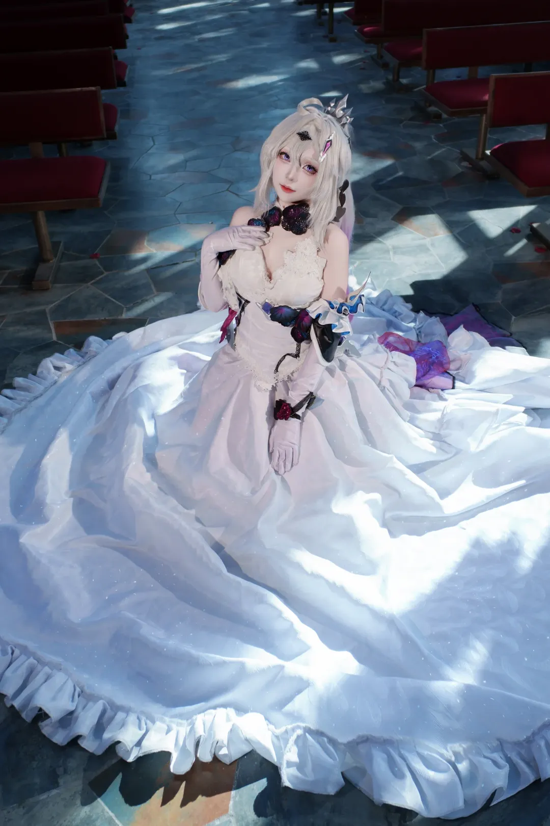 崩坏3, 琪亚娜cos, 二次元cos正片, 终焉之律者, 花嫁cosplay