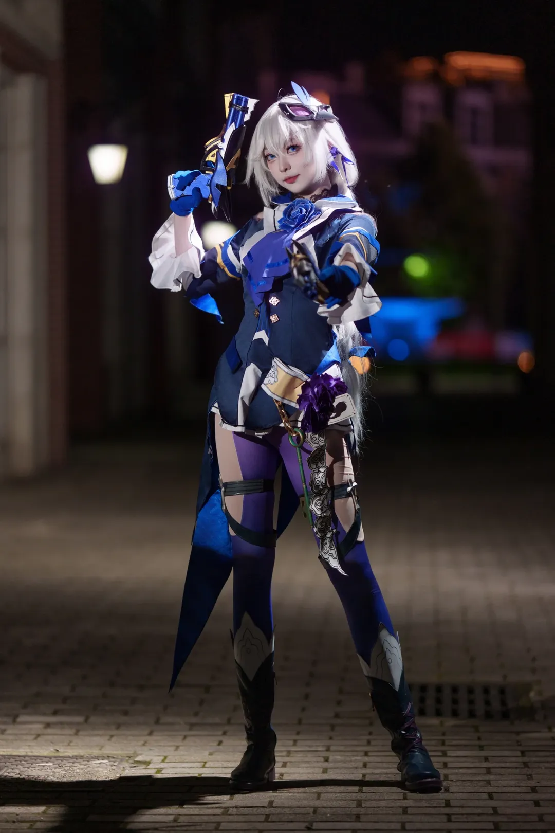 崩坏3, 二次元, cosplay正片, 夜景摄影, 卡莲cos