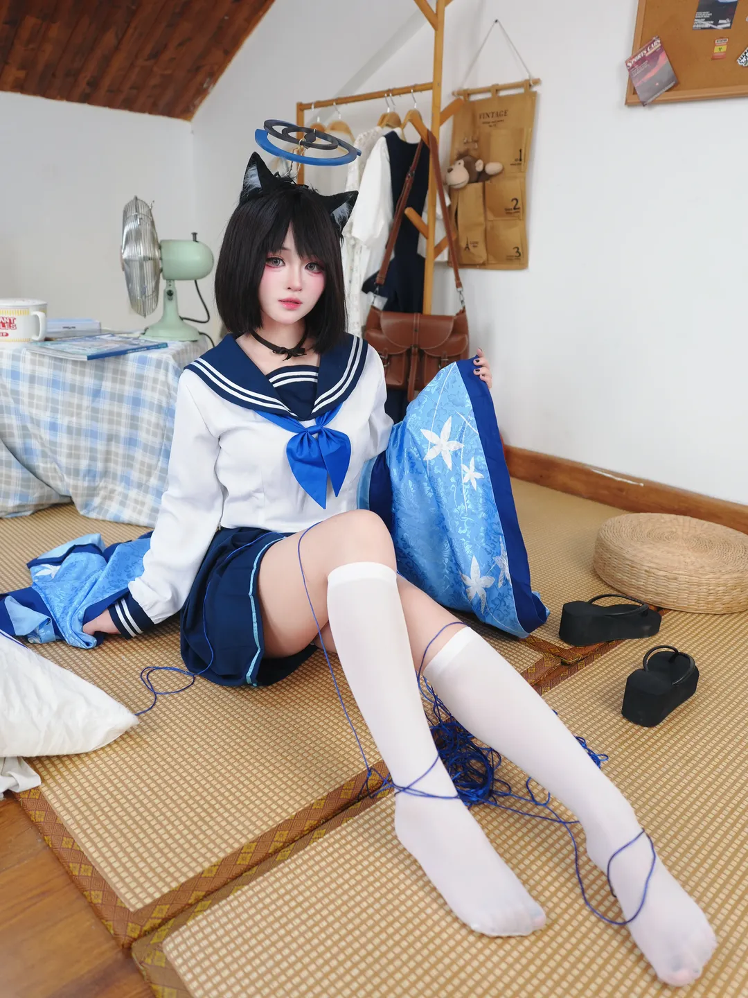 二次元撮影, ブルーアーカイブ, 桐生キキョウ コスプレ, コスプレシェア, 猫娘の日常 - 1枚目