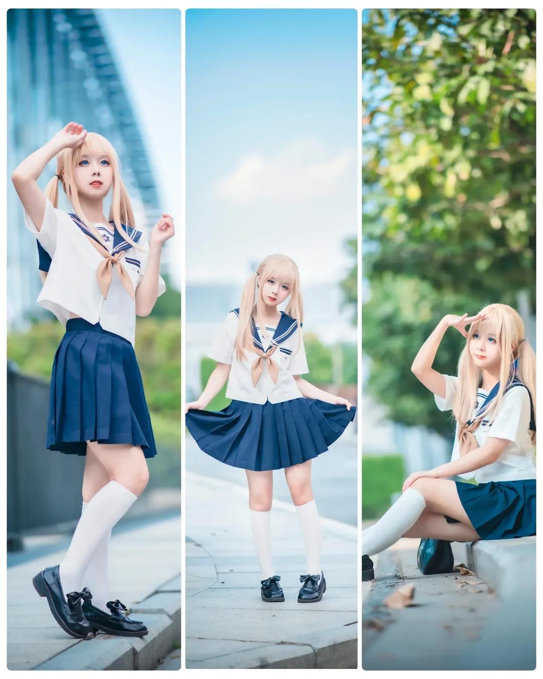 Convention photos, JK uniform photoshoot, Guangzhou CICF, Japanese-style aesthetic, Cute girl cosplay - Image 1