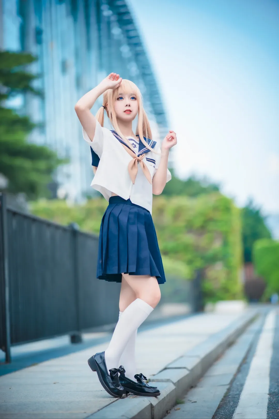 Convention photos, JK uniform photoshoot, Guangzhou CICF, Japanese-style aesthetic, Cute girl cosplay - Image 4